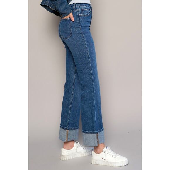 Insane Gene High Rise Cuffed Crop Bootcut Jeans - P1643 - Size 9/28 - Picture 8 of 9